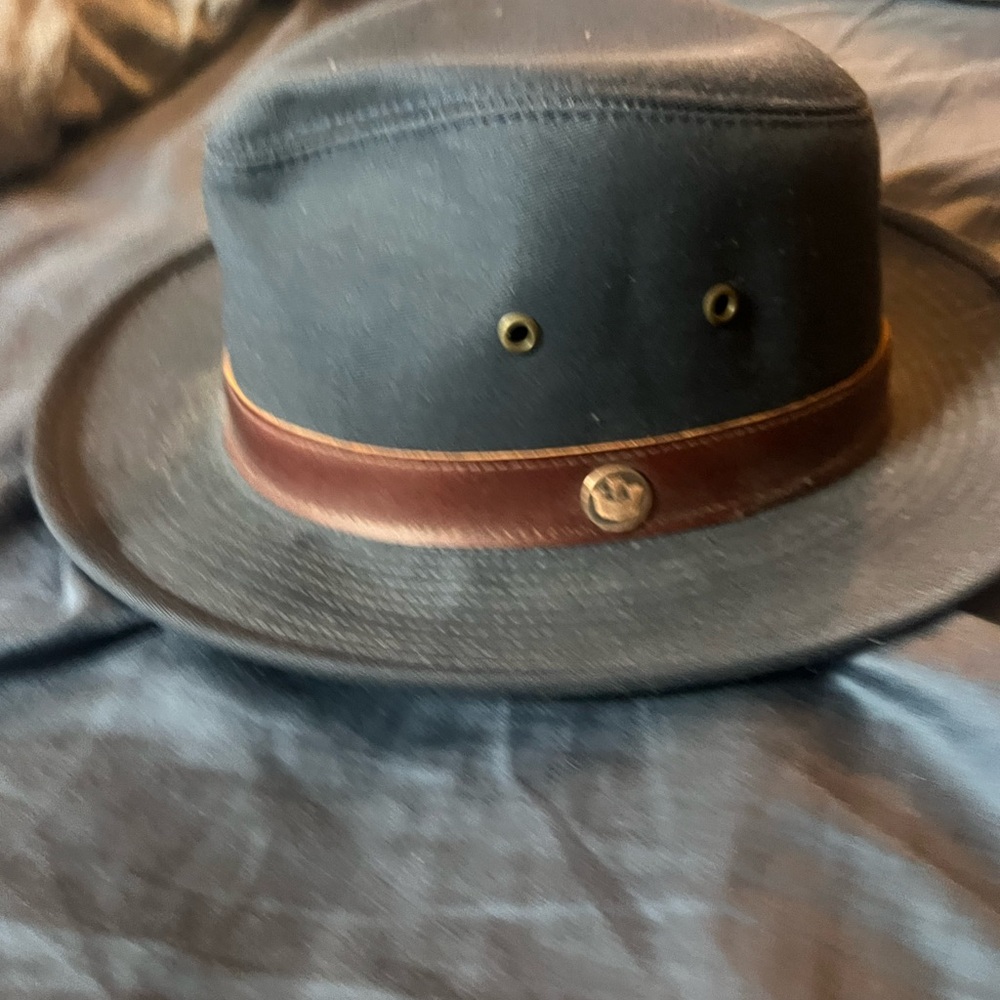 Goorin bros navy canvas Fedora